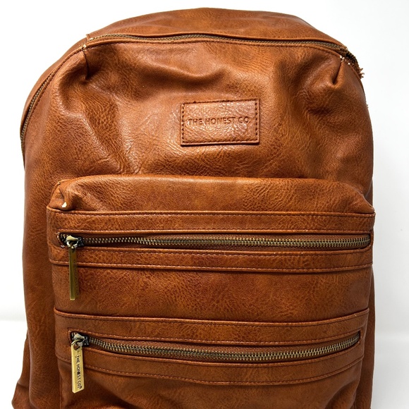 The Honest Co. Faux Leather Diaper Backpack - Picture 1 of 4